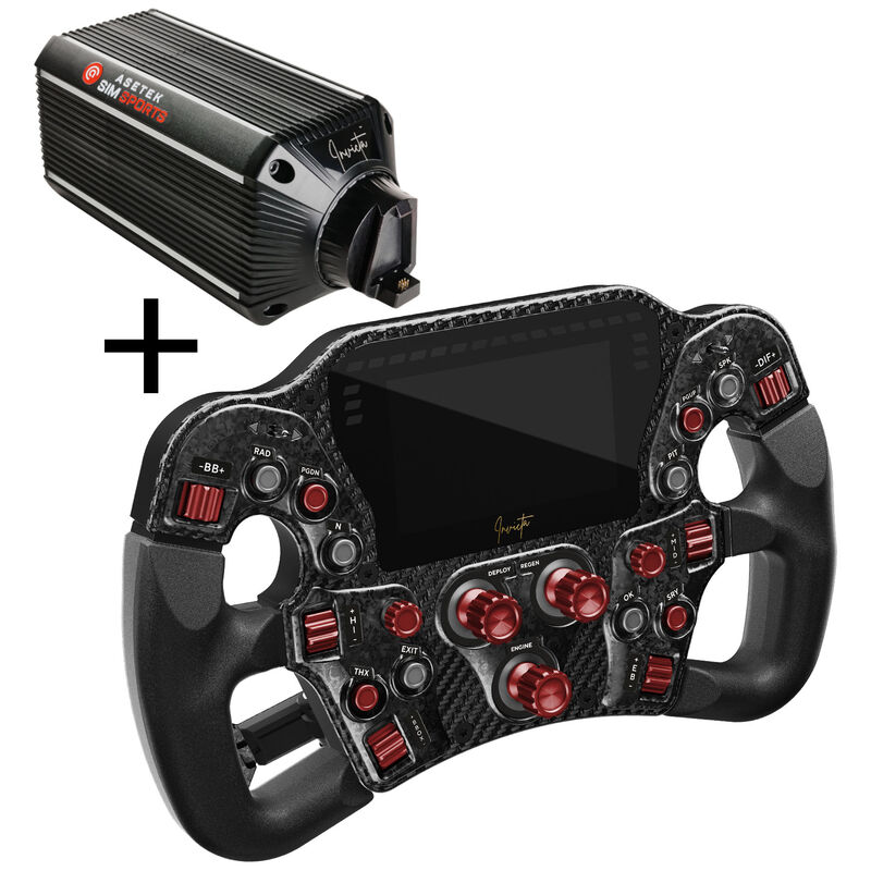 Asetek SimSports Invicta Formula Lenkrad - rot + The Invicta Wheelbase (27 Nm)