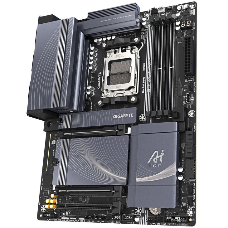 GIGABYTE B850 AI TOP motherboard, AM5 socket, AMD B850, ATX, DDR5 image number 4