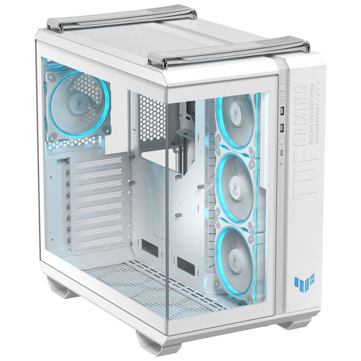 ASUS TUF Gaming GT502 Horizon PC Case, Mid Tower, ATX, Tempered Glass - white image number 2