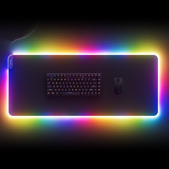 Hyte CNVS Intense Play Mat qRGB Gaming Mousepad - black image number 2