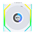 Lian Li UNI FAN SL Wireless LCD Fan, ARGB, PWM, 3-Pack incl. Controller - 120 mm, white image number null