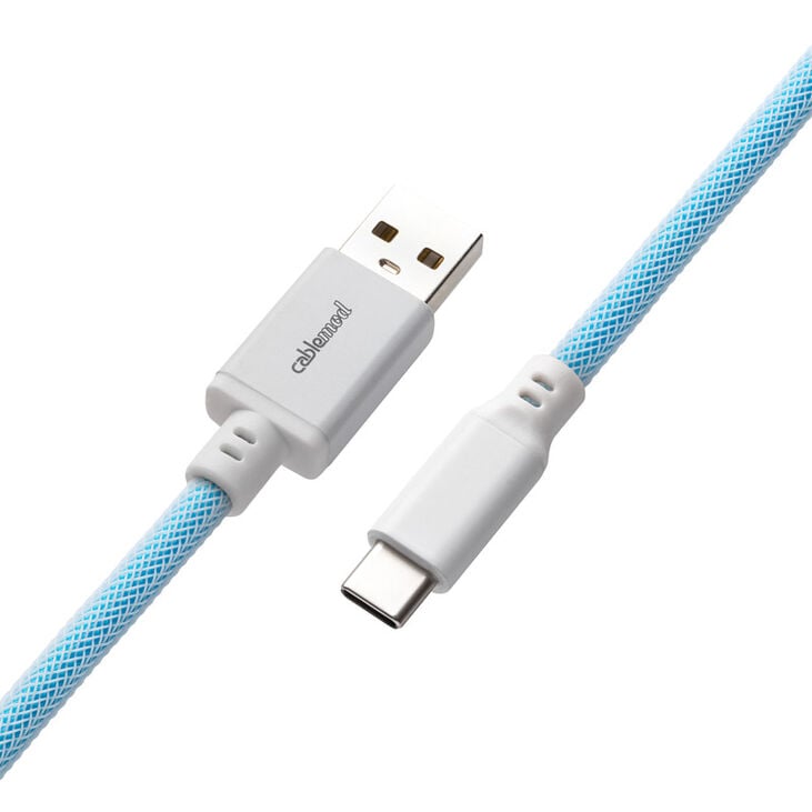 CableMod PRO Coiled Keyboard Cable USB-C zu USB Typ A, Blueberry Cheesecake - 150cm image number 2