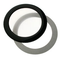 DEMCiflex Staubfilter 80mm, rund - schwarz/weiß