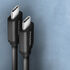 AXAGON BUCM-AM20TB coiled cable, USB-C to USB-C, 1 m, USB 2.0, 2.4 A, aluminium, PVC - Black image number null