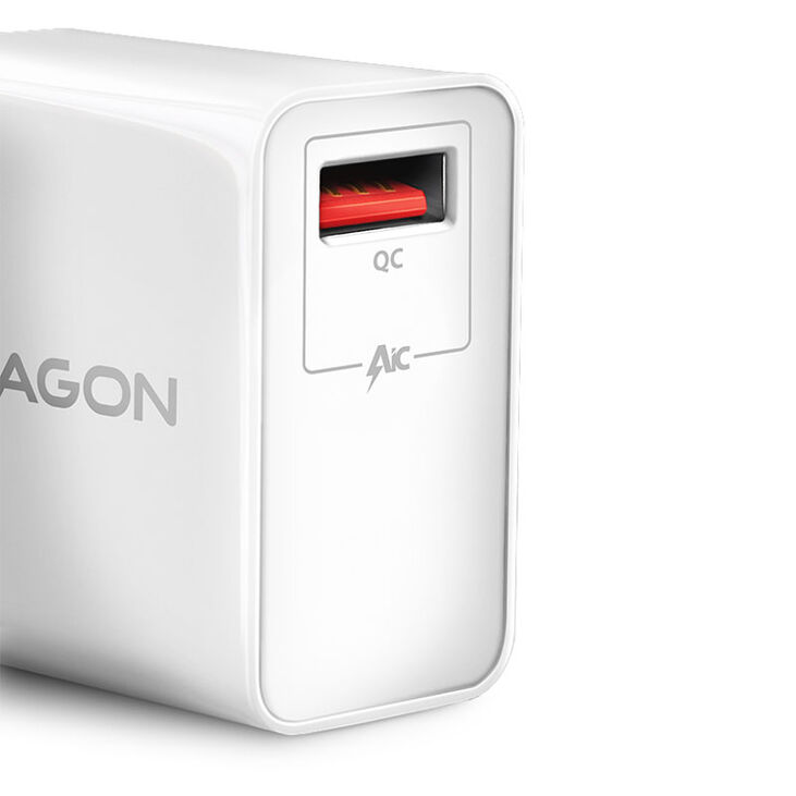 AXAGON ACU-QC19W Charger, 1x QC3.0/AFC/FCP/SMART, 19W - white image number 1