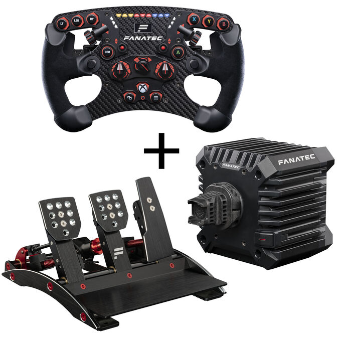 Fanatec ClubSport Steering Wheel Formula V2.5 X + CSL DD QR2 Wheelbase (8Nm) & ClubSport Pedals V3 image number 0