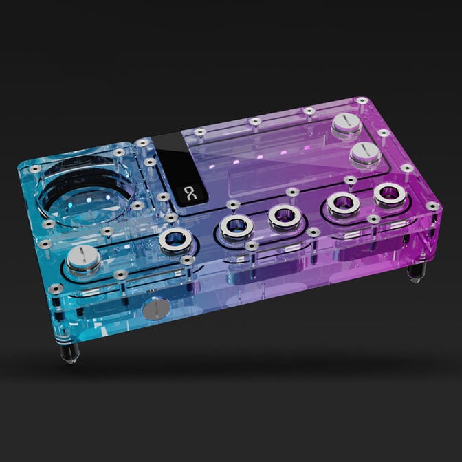 Alphacool Core Distro Plate 240 mm Right VPP/D5, ARGB - Acrylic image number 2