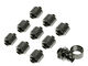 Water connection set 16/10mm - black