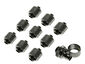 Water connection set 16/10mm - black