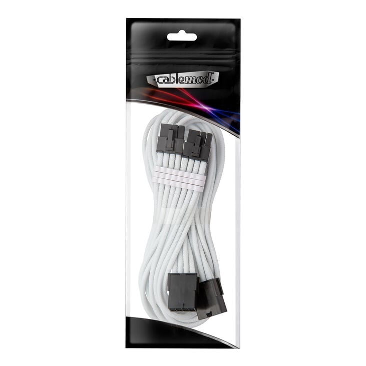 CableMod Pro ModMesh 8+8-pin PCI-e-Verlängerung, 45cm - weiß image number 1