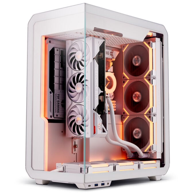Ssupd Xhuttle PC case, mid tower, ATX, RGB, tempered glass - white image number 6