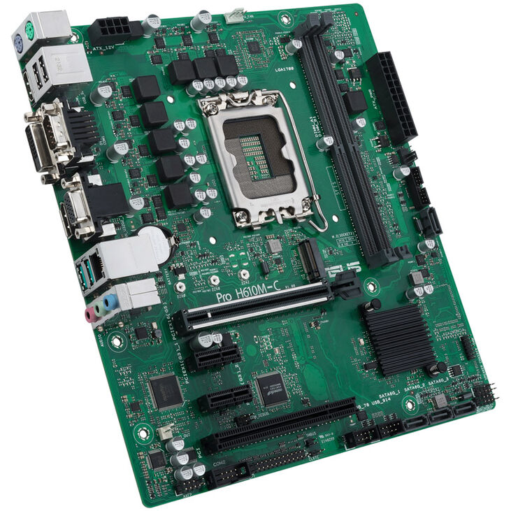 ASUS PRO H610M-C-CSM, Intel H610 Mainboard, Sockel 1700, DDR5 image number 1
