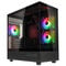 GSI SmartAssembly ARGB Glass Micro-ATX PC case, mid tower, Micro-ATX, Tempered Glass - black, 650 watts bronze power supply