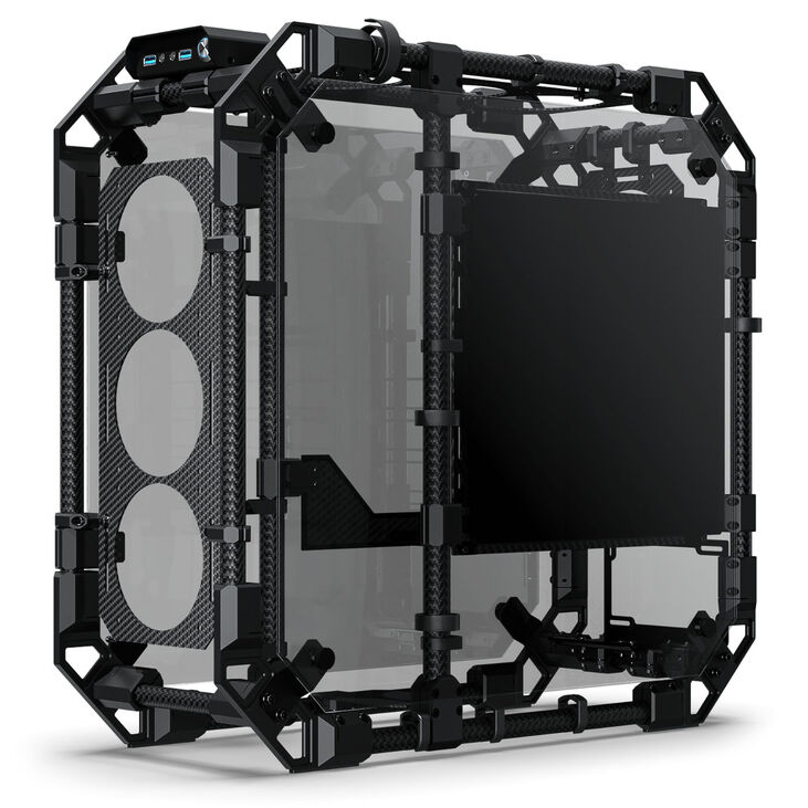 Alphacool Apex Skeleton Gehäuse, Midi-Tower, ATX - Carbon/schwarz image number 4