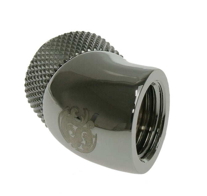 Bitspower Adapter 45 Grad G1/4 Zoll AG auf G1/4 Zoll IG - drehbar, schwarz gl&auml;nzend image number 1