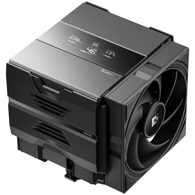 Sudokoo SK620V CPU Cooler, Dual Tower - 2x 120mm, black image number 0
