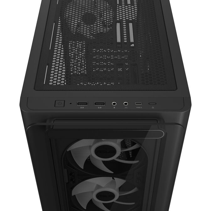 ASUS A23 PLUS PC-Geh&auml;use, Mini-Tower, Micro-ATX, RGB, Tempered Glass - schwarz image number 4