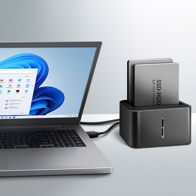 AXAGON ADSA-D25 SATA 2.5 CLONE DUAL SSD Dock Station - USB 3.2 Gen 1 image number 2
