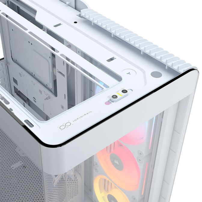 Corsair FRAME 4500X LX-R RGB PC Case, Mid Tower, E-ATX, Tempered Glass - White image number 14