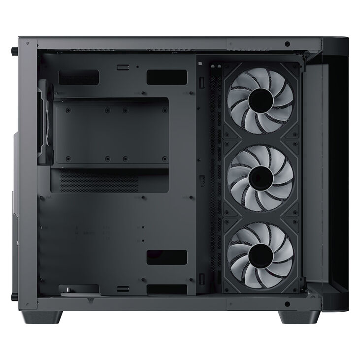 Aerocool P500C PC-Gehäuse, Midi-Tower, ATX, Tempered Glass - schwarz image number 3