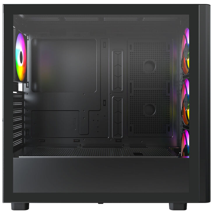 Montech XR Wood PC-Gehäuse, Midi-Tower, ATX, ARGB, Tempered Glass - schwarz image number 1