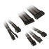 Kolink Core Adept Braided Cable Extension Kit - Black/Gunmetal image number null