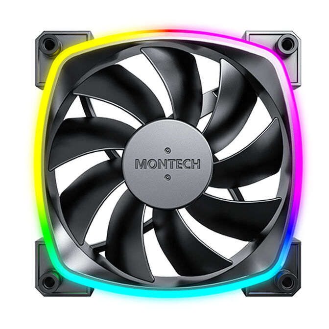 Montech AX120 PWM ARGB L&uuml;fter - 120mm, schwarz image number 1