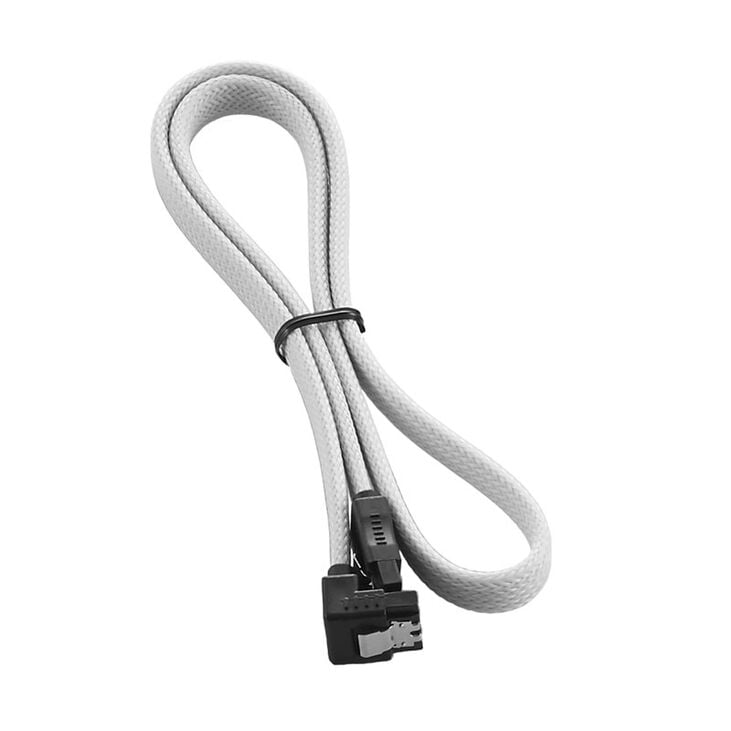 CableMod ModMesh Right Angle SATA 3 Cable 60cm - white image number 1
