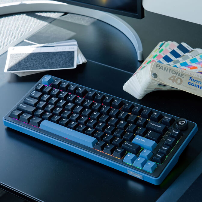 Ducky OK-M 75 Gaming-Tastatur, 75%, Hot-Swap-f&auml;hig, RGB, ANSI - KTT Baby Blue Switches image number 13