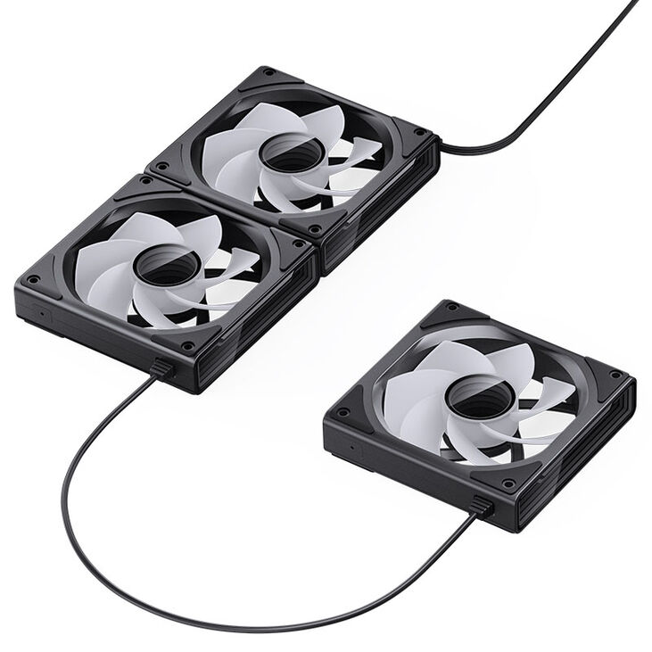 Jonsbo ZK-120BR ARGB Reverse Blade PWM Lüfter, 120mm, 3er-Pack - schwarz image number 10