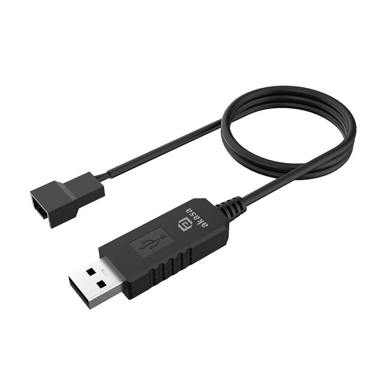 Akasa 5V zu 12V DC Step-Up Voltage Konverter Kabel - USB zu 3-Pin & 4-Pin image number 1