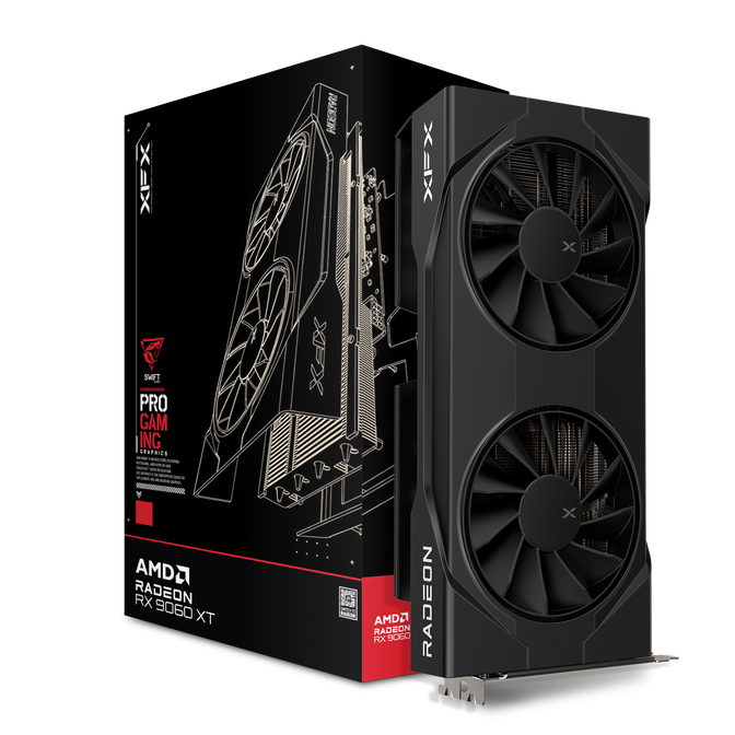 XFX Swift Radeon RX 9060 XT OC Gaming Edition Graphics Card, 8192 MB GDDR6 image number 0