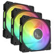 ASUS TUF Gaming TR120, PWM ARGB L&uuml;fter 3er Pack - 120 mm, schwarz image number null