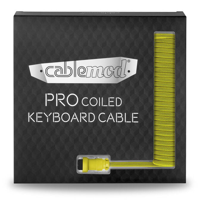 CableMod PRO Coiled Keyboard Cable USB-C to USB Type A, Dominator Yellow - 150cm image number 4
