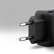 AXAGON ACU-PQ67 GaN Charger, USB-C Power Delivery 3.0, USB-A Quick Charge 4 - grey image number null
