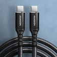 AXAGON BUCM-CM10AB USB-C zu USB-C 2.0 Kabel, 1m, PD 60W, 3A, geflochten - schwarz image number null
