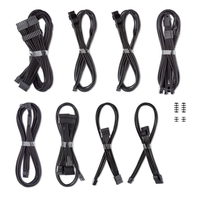 CableMod C-Series Pro ModMesh Kabelset, 2x 12V-2x6-Kabel, StealthSense, f&uuml;r Corsair Type 5 RMx Shift PSUs - schwarz, 65cm image number 3