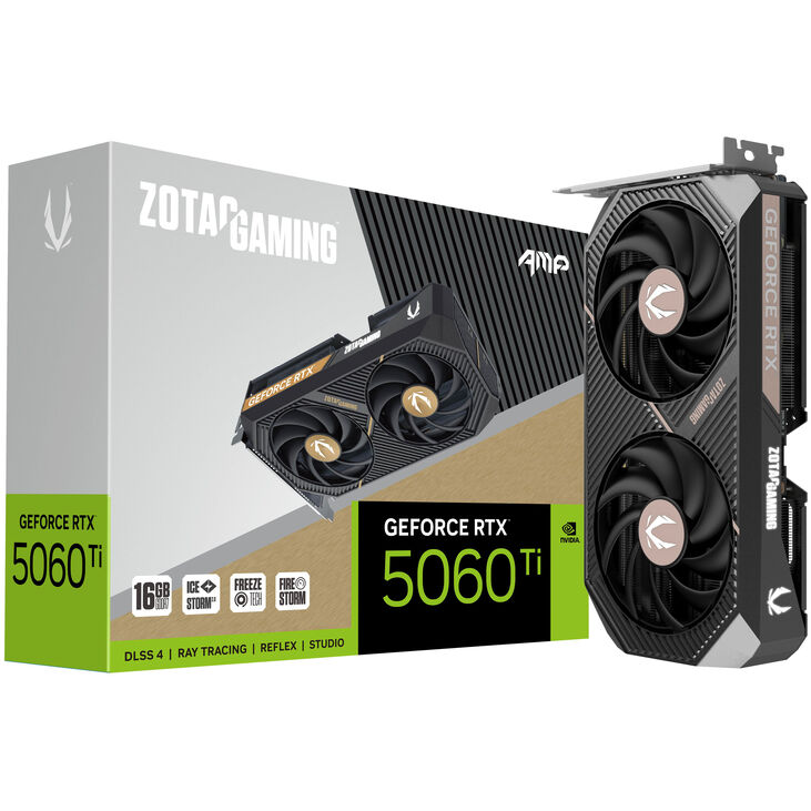 ZOTAC GAMING GeForce RTX 5060 Ti AMP, 16384 MB GDDR7 image number 0