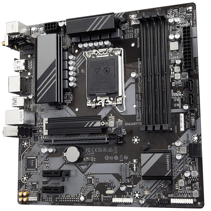 GIGABYTE B760M DS3H AX motherboard, Socket 1700, Intel B760, Micro-ATX, DDR5 image number 4