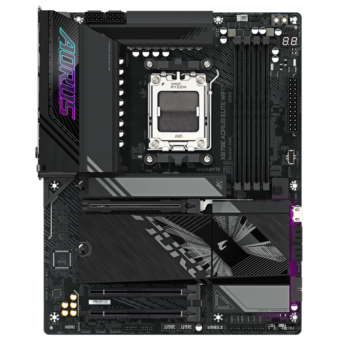 Gigabyte X870E A Elite WiFi7 Mainboard, Sockel AM5, AMD X870E, ATX, DDR5 image number 1