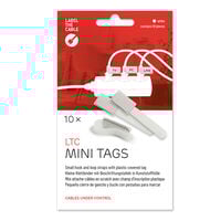 LABEL THE CABLE Mini Velcro Cable Ties 10-Pack - white