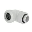 Barrow Multi-Link Adapter Anschluss 90 Grad G1/4 Zoll AG auf 14mm AD Hardtube - drehbar, wei&szlig; image number null