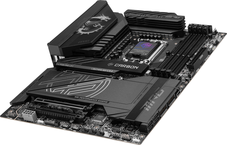 MSI MPG Z890 Carbon WIFI motherboard, LGA 1851 socket, Intel Z890, ATX, DDR5 image number 4