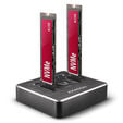 AXAGON ADSA-M2C NVMe CLONE DUAL SSD Docking Station image number null