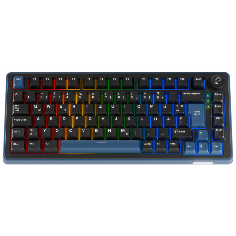 Ducky OK-M 75 Gaming-Tastatur, 75%, Hot-Swap-fähig, RGB, ISO - KTT Tactile