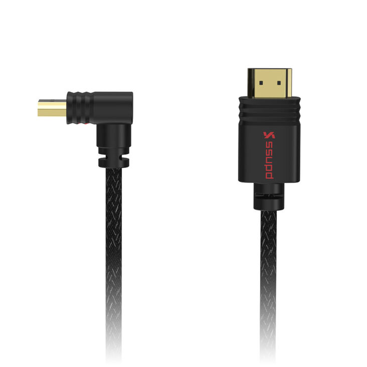 Ssupd Meshroom HDMI 2.1 Kabel - 90 Grad gewinkelt, 8K, 2m, schwarz image number 2
