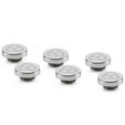 Thermal Grizzly DeltaMate Plug Closure Stopper, Brass - Gloss Nickel, Pack of 6 image number null