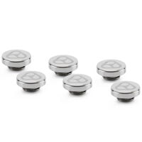 Thermal Grizzly DeltaMate Plug Closure Stopper, Brass - Gloss Nickel, Pack of 6