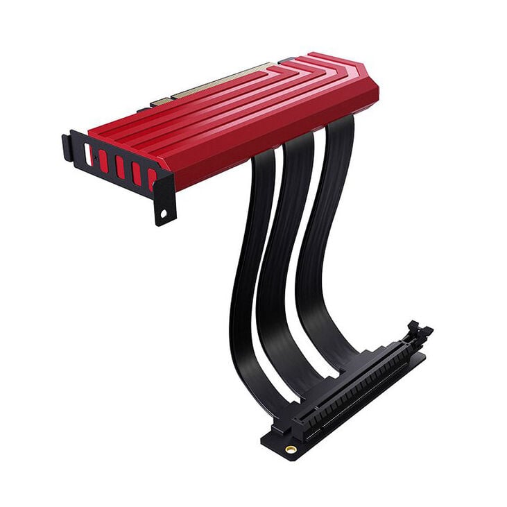Hyte PCI-E 4.0 Riser Cable, 20 cm - red image number 0