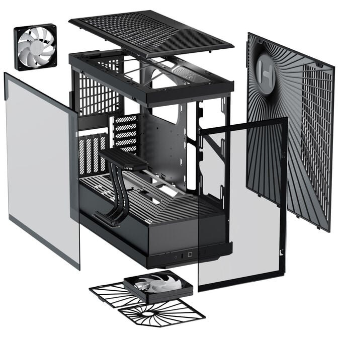Hyte Y40 PC Case, Mid Tower, Tempered Glass - Black image number 6